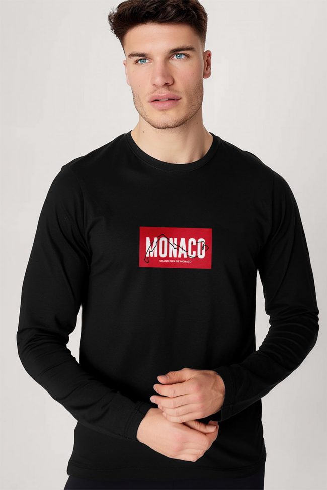 Monaco Circuit, Long Sleeve Μπλούζα σε Μαύρο Χρώμα
