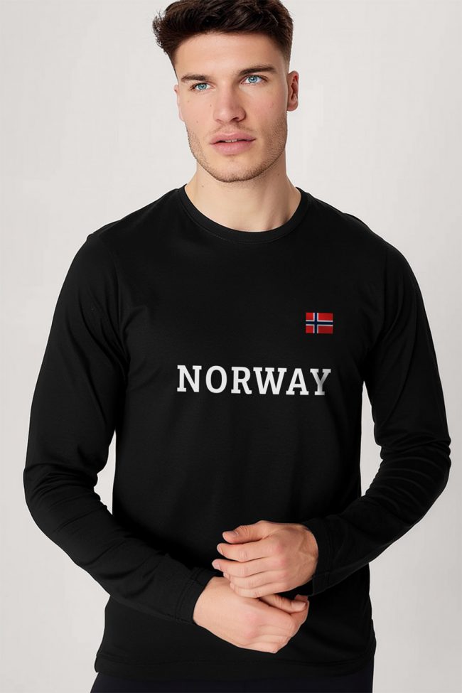 Norway, Long Sleeve Μπλούζα σε Μαύρο Χρώμα