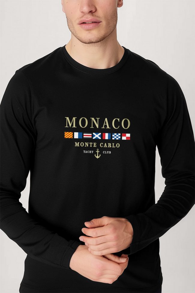 Monte Carlo, Long Sleeve Μπλούζα σε Μαύρο Χρώμα