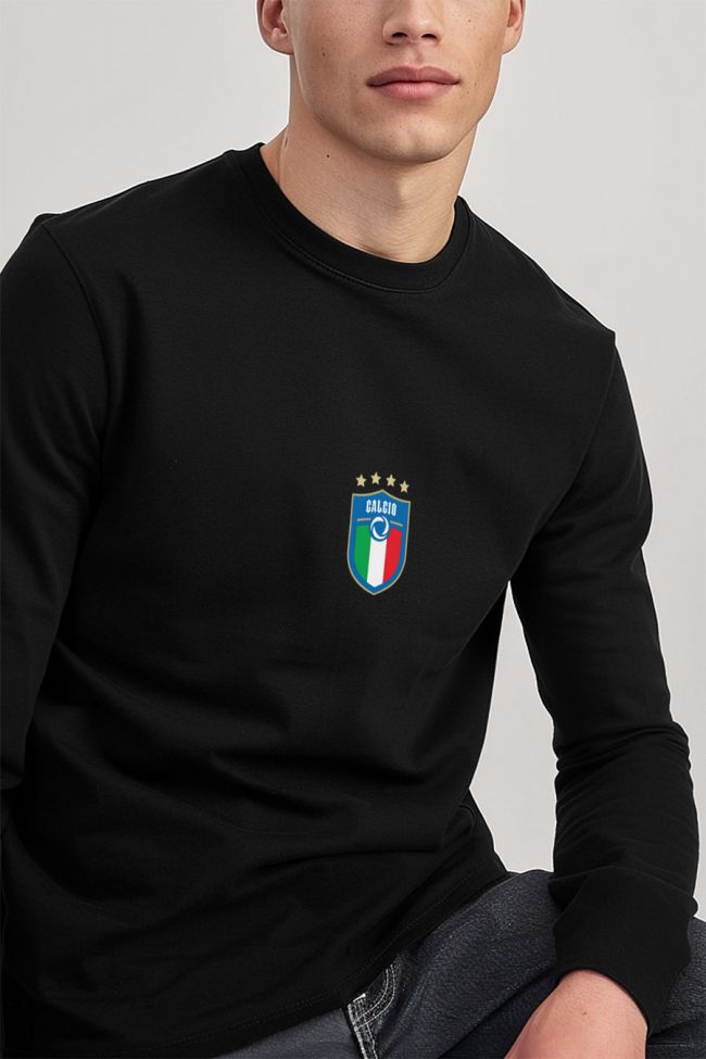 Calcio, Long Sleeve Μπλούζα σε Μαύρο Χρώμα
