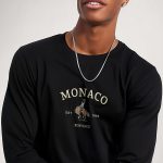 Monaco 1986, Long Sleeve Μπλούζα σε Μαύρο Χρώμα