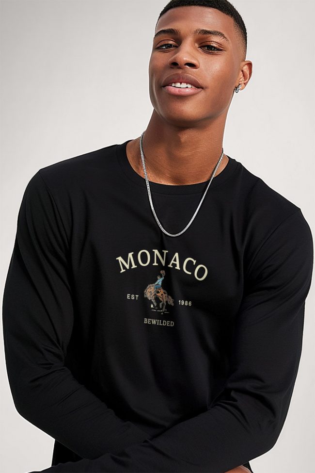 Monaco 1986, Long Sleeve Μπλούζα σε Μαύρο Χρώμα