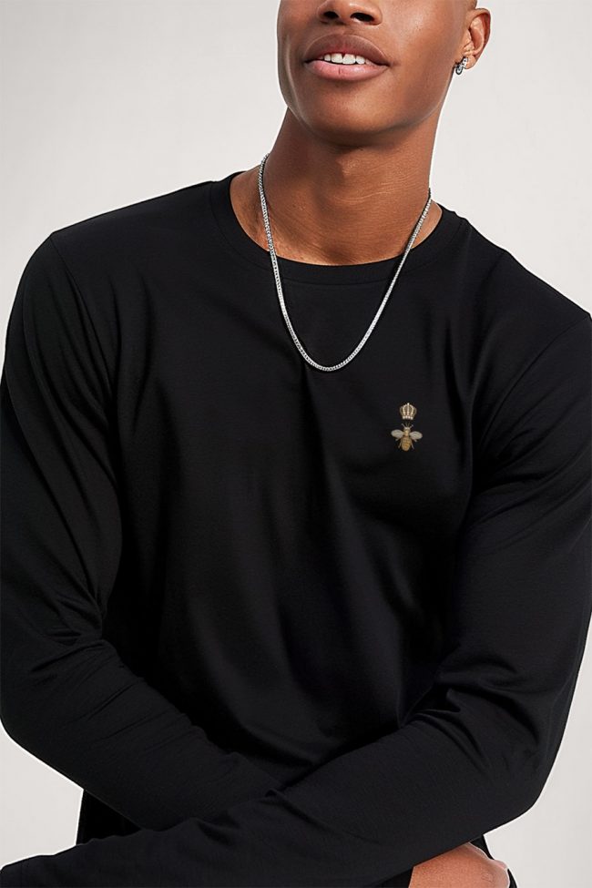 Bee King, Long Sleeve Μπλούζα σε Μαύρο Χρώμα