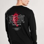 Japanese Dragon, Long Sleeve Μπλούζα σε Μαύρο Χρώμα