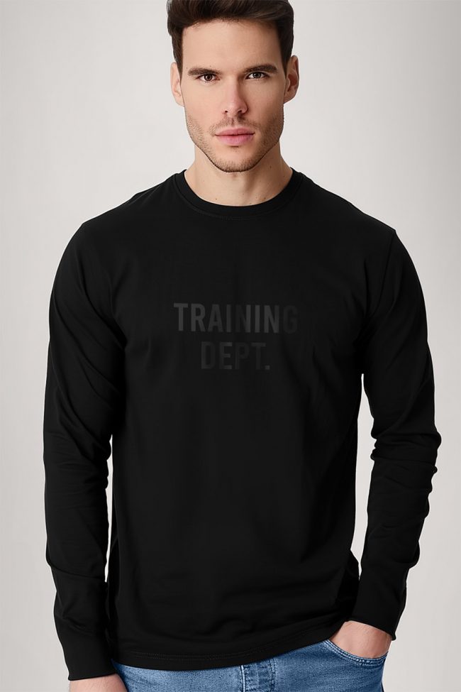 Training Department, Long Sleeve Μπλούζα σε Μαύρο Χρώμα