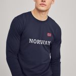 Norway, Long Sleeve Μπλούζα σε Μπλε Χρώμα