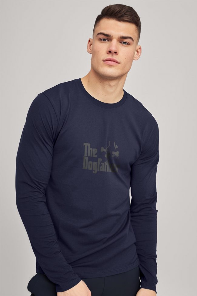 The Dogfather, Long Sleeve Μπλούζα σε Μπλε Χρώμα