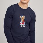 Stay Real Teddy, Long Sleeve Μπλούζα σε Μπλε Χρώμα