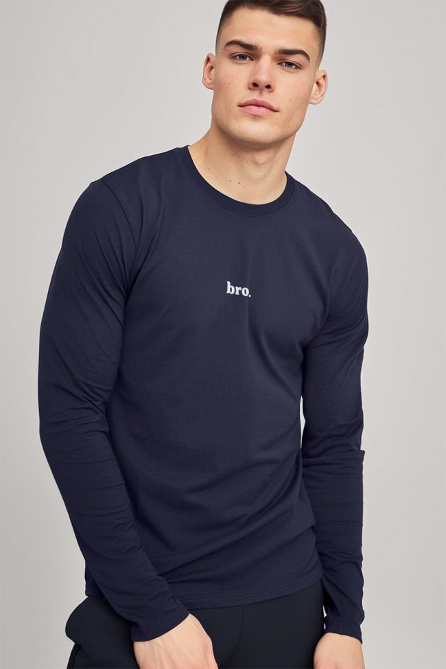 Bro, Long Sleeve Μπλούζα σε Μπλε Χρώμα