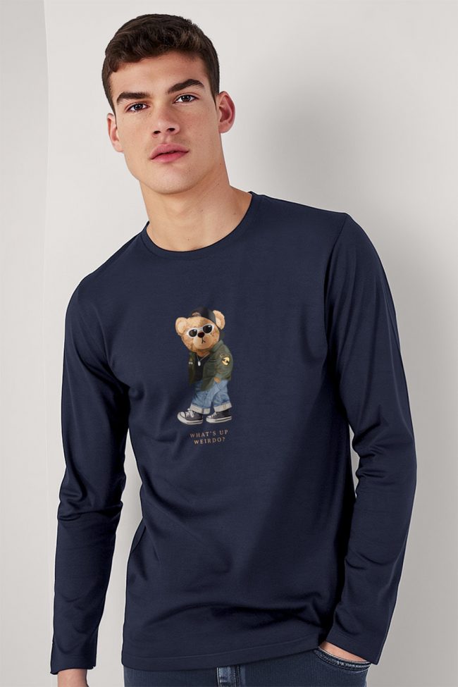 Weirdo Teddy, Long Sleeve Μπλούζα σε Μπλε Χρώμα