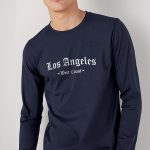 West Coast Los Angeles, Long Sleeve Μπλούζα σε Μπλε Χρώμα