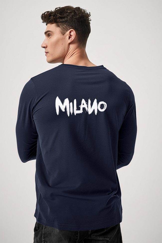 Milano, Long Sleeve Μπλούζα σε Μπλε Χρώμα