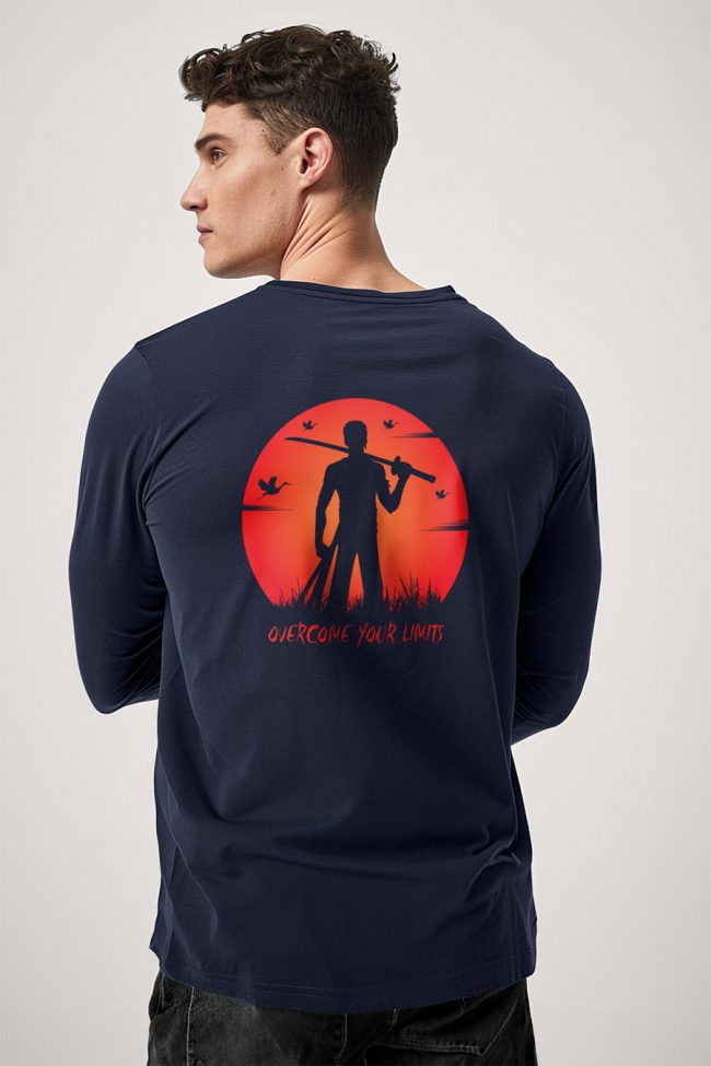 Overcome Your Limits, Long Sleeve Μπλούζα σε Μπλε Χρώμα