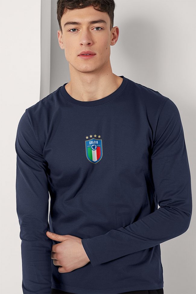 Calcio, Long Sleeve Μπλούζα σε Μπλε Χρώμα