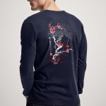 Sakura, Long Sleeve Μπλούζα σε Μπλε Χρώμα