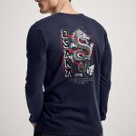 Osaka, Long Sleeve Μπλούζα σε Μπλε Χρώμα