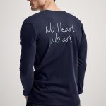 No Heart No Art, Long Sleeve Μπλούζα σε Μπλε Χρώμα