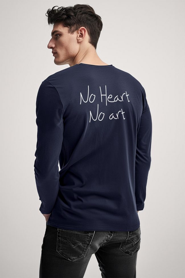 No Heart No Art, Long Sleeve Μπλούζα σε Μπλε Χρώμα
