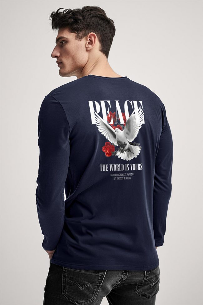 The World Is Yours, Long Sleeve Μπλούζα σε Μπλε Χρώμα