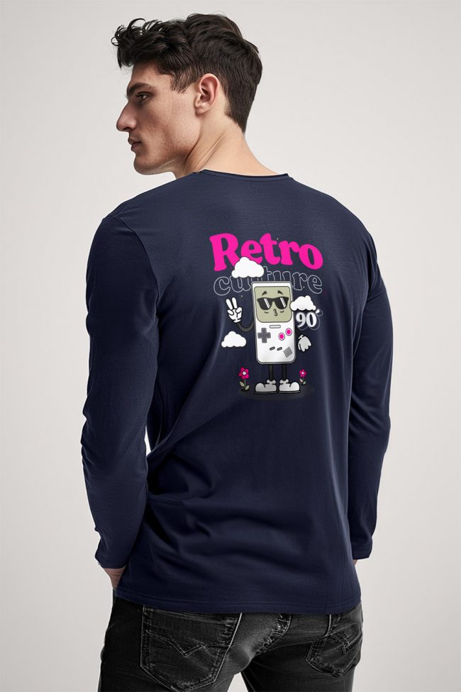 90S Retro Culture, Long Sleeve Μπλούζα σε Μπλε Χρώμα
