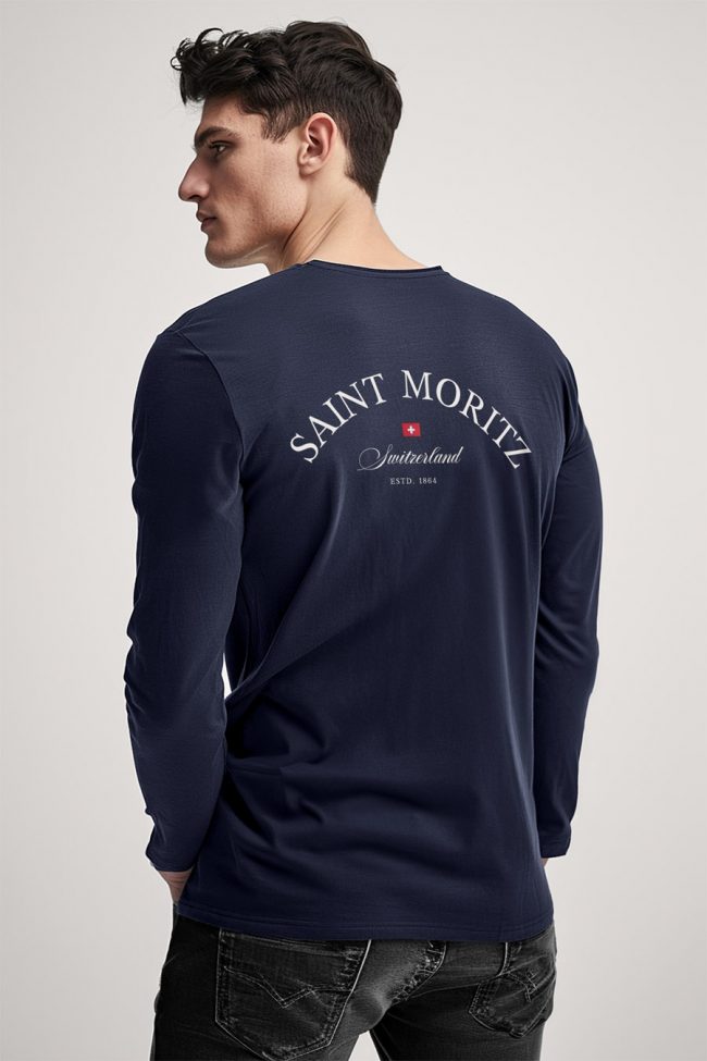Saint Moritz, Long Sleeve Μπλούζα σε Μπλε Χρώμα