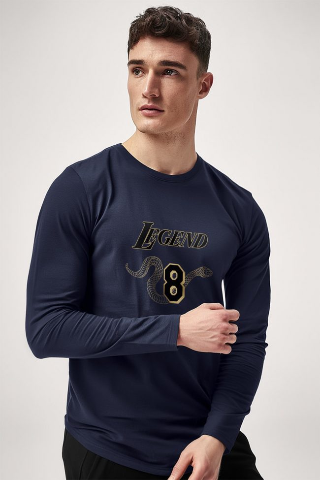 Legend 8, Long Sleeve Μπλούζα σε Μπλε Χρώμα