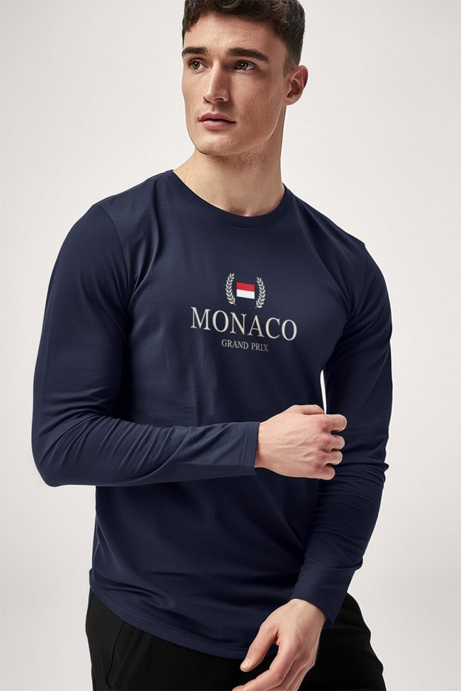 Monaco Grand Prix, Long Sleeve Μπλούζα σε Μπλε Χρώμα