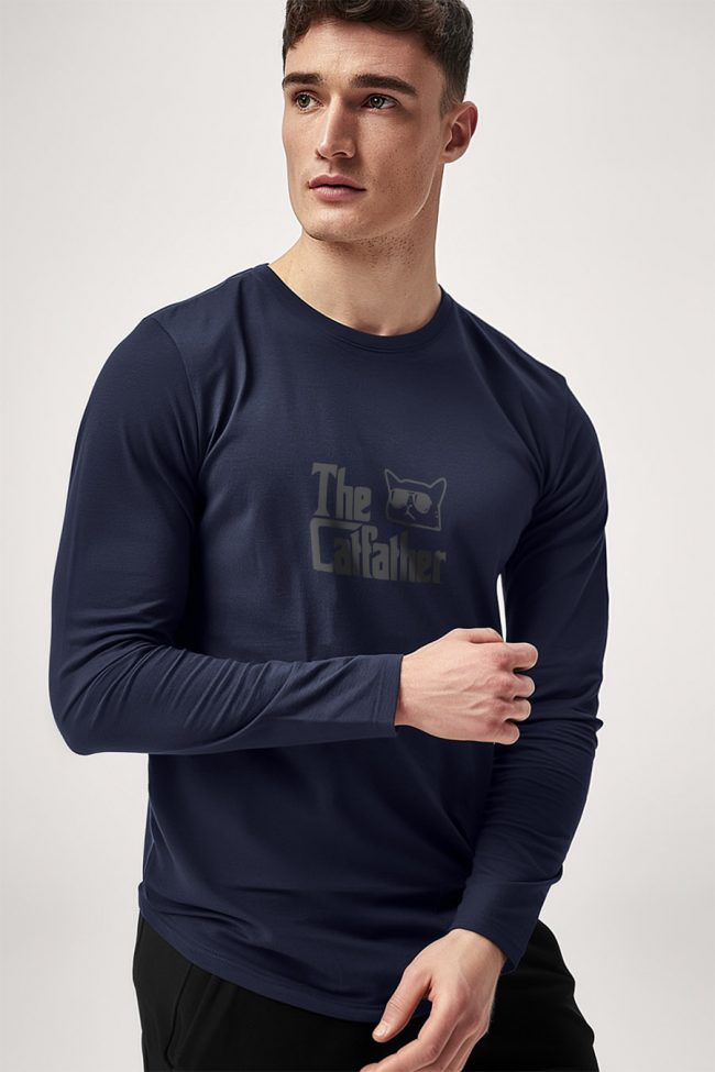 The Catfather, Long Sleeve Μπλούζα σε Μπλε Χρώμα