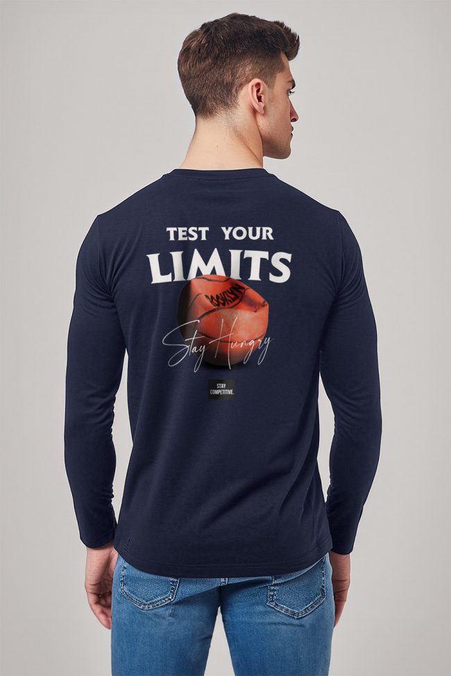 Stay Hungry, Long Sleeve Μπλούζα σε Μπλε Χρώμα