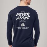 Never Alone, Long Sleeve Μπλούζα σε Μπλε Χρώμα