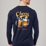 Cheers, Long Sleeve Μπλούζα σε Μπλε Χρώμα