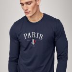 Paris Xxxiii, Long Sleeve Μπλούζα σε Μπλε Χρώμα