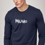 Milano Graffiti, Long Sleeve Μπλούζα σε Μπλε Χρώμα