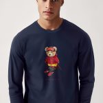Ski Club Teddy, Long Sleeve Μπλούζα σε Μπλε Χρώμα
