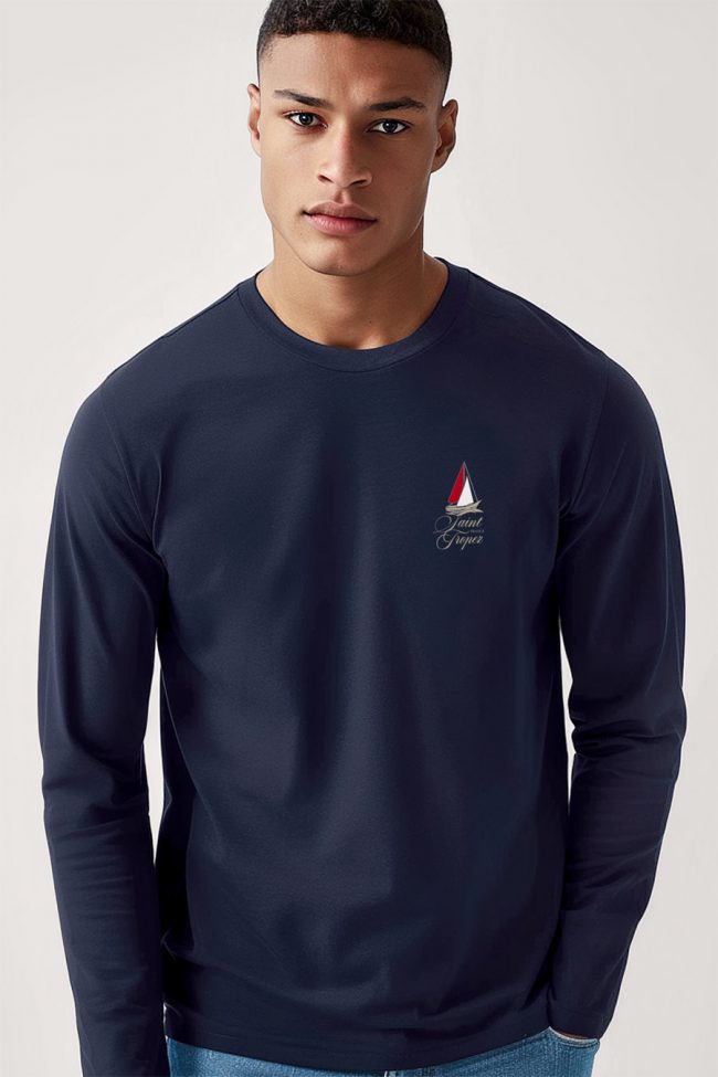 Minimal Saint Tropez Sailing, Long Sleeve Μπλούζα σε Μπλε Χρώμα