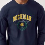 Michigan Academy, Long Sleeve Μπλούζα σε Μπλε Χρώμα