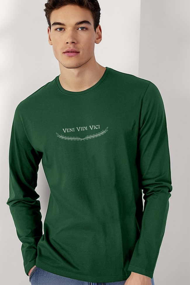 Veni Vidi Vici, Long Sleeve Μπλούζα σε Πράσινο Χρώμα
