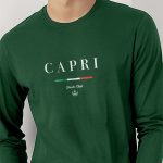 Capri Yacht Club, Long Sleeve Μπλούζα σε Πράσινο Χρώμα