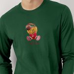 Alley Oop Teddy, Long Sleeve Μπλούζα σε Πράσινο Χρώμα