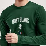 Mont Blanc Alps, Long Sleeve Μπλούζα σε Πράσινο Χρώμα