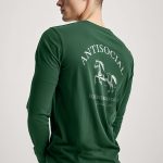 Antisocial Club, Long Sleeve Μπλούζα σε Πράσινο Χρώμα