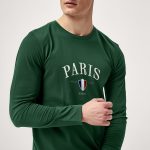Paris Xxxiii, Long Sleeve Μπλούζα σε Πράσινο Χρώμα