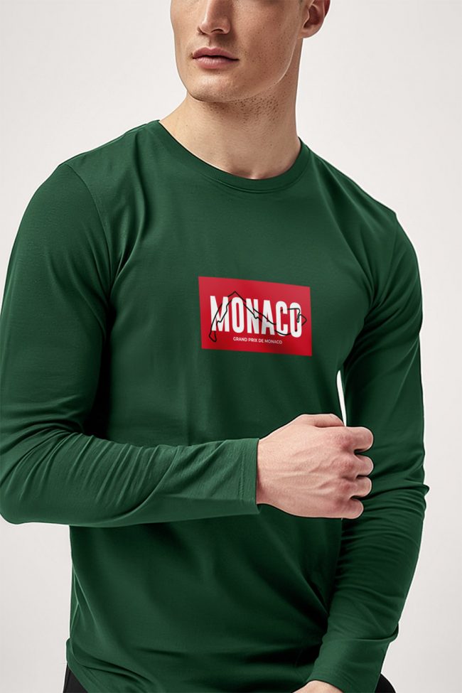 Monaco Circuit, Long Sleeve Μπλούζα σε Πράσινο Χρώμα