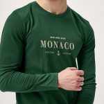 Monaco, Long Sleeve Μπλούζα σε Πράσινο Χρώμα