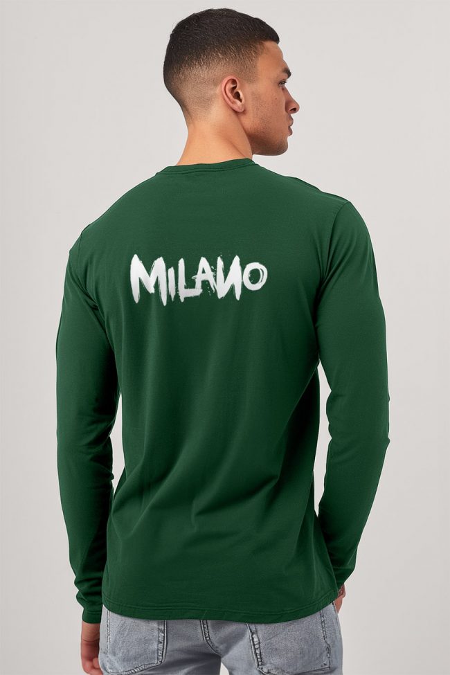 Milano, Long Sleeve Μπλούζα σε Πράσινο Χρώμα