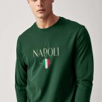 Napoli, Long Sleeve Μπλούζα σε Πράσινο Χρώμα