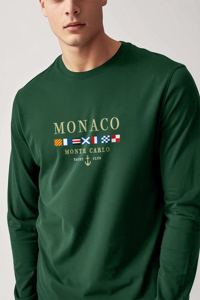 Monte Carlo, Long Sleeve Μπλούζα σε Πράσινο Χρώμα