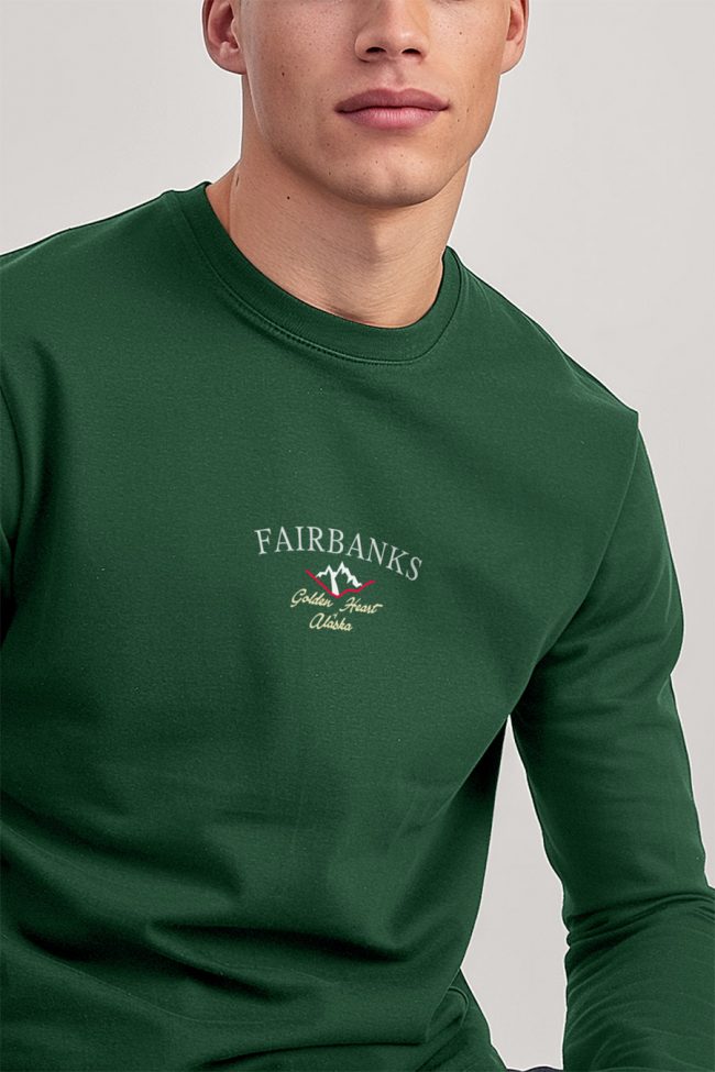 Fairbanks Alaska, Long Sleeve Μπλούζα σε Πράσινο Χρώμα