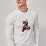 Shot Maker Teddy, Long Sleeve Μπλούζα σε Λευκό Χρώμα