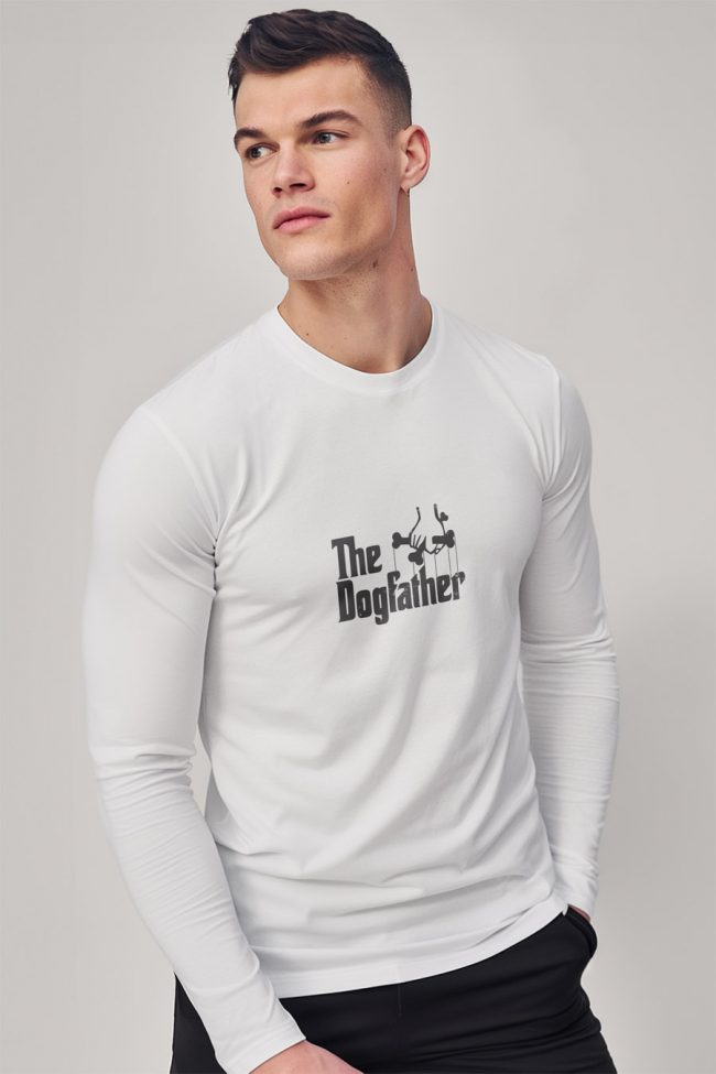 The Dogfather, Long Sleeve Μπλούζα σε Λευκό Χρώμα